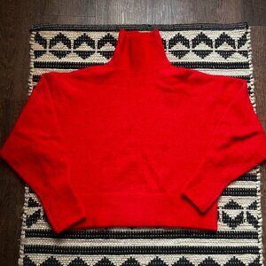 & Other Stories Stockholm Atelier Alpaca Wool Blend Red Turtleneck S Small